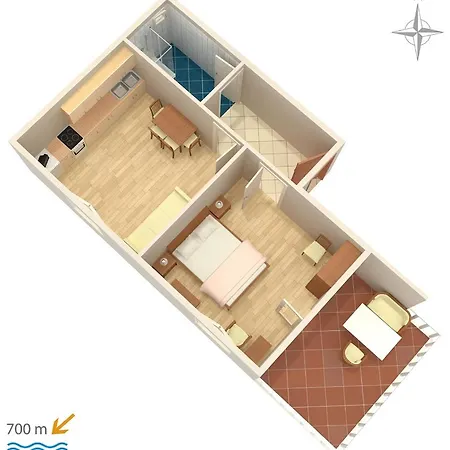 Apartmán With Parking Space Biograd Na Moru, Biograd - 5899 *